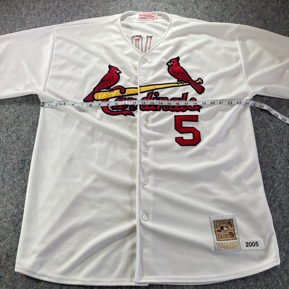 Mitchell & Ness Baseball Jersey Shirt Mens Adult 56 White St. Louis Cardinals - Picture 7 of 12
